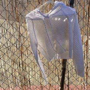 Planet gold small white holy sweater. Perfect for over bathing suit. Never worn